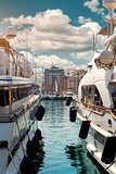 Luxury yachts in Port Le Vieux.  Cannes, France