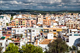 View of modern apartments in center of Ibiza city. Spain