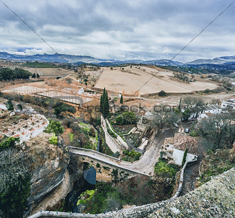 View of Ronda and surrounding countryside