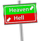 Heaven and Hell sign