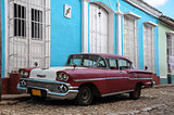 Old retro car on street in Havana Cuba