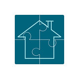 Home Icon on Blue Puzzle.