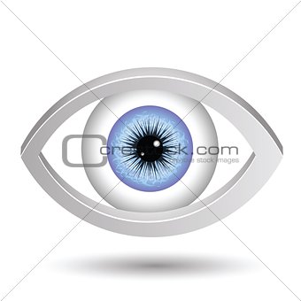 blue female eye