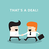 Business people shaking hands Businessmen making a deal successful business concept