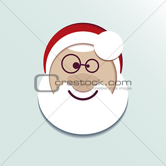 Paper head Santa Claus
