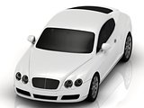 Lux white automobile on a white background