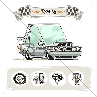 Cartoon Sport Car Set
