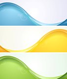 Colorful wavy banners