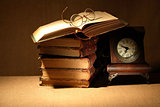 Books And Clock