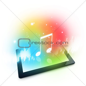 Playing music on Digital Tablet Computer