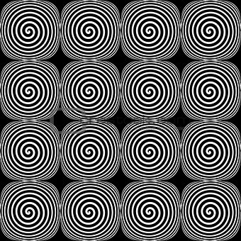 Design seamless monochrome twirl pattern