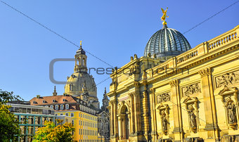Church Frauenkirche couple in Dresden Germany