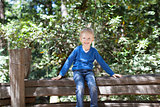 boy in forest