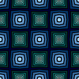 Seamless blue and green checked pattern. Geometric texture. 