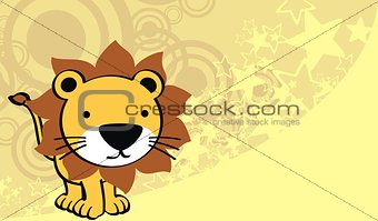 lion cute baby cartoon background