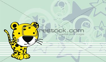 leopard cute baby cartoon background