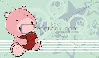 pig baby love cartoon background