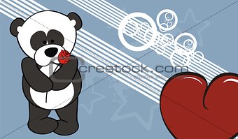 panda bear valentine background