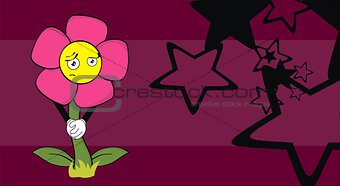 flower sad cartoon background