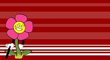 flower happy cartoon background