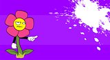 flower angry cartoon background