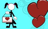 pictograms love stick man and girl background11