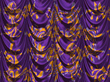 Violet curtains