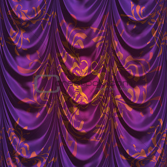 Violet decorative curtain