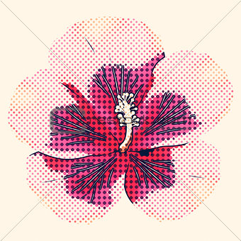Halftone hibiscus