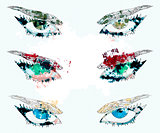 Watercolor eyes