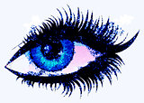Watercolor female eye