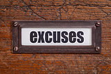 excuses - file cabinet label