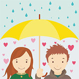 Enamored under an umbrella