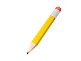 Pencil isolated on white background.
