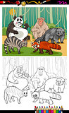 funny animals cartoon coloring book