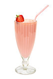 Milkshake with strawberries