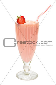 Milkshake with strawberries