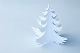 White Handmade Paper Christmas Tree - horizontal