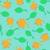 Elegant seamless texture with flying leaves