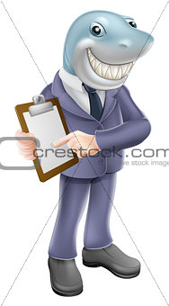 Businessman shark contract
