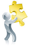 Jigsaw piece mascot