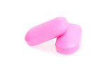 pink medical pills isolated