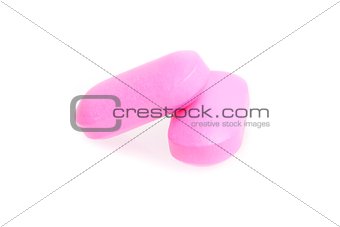 pink medical pills isolated