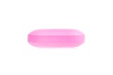 one pink medical pill isolated