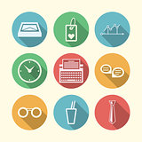 Vector icons for freelance and business