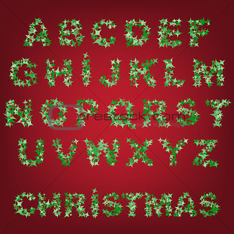 christmas abstract alphabet