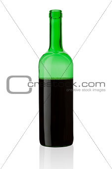 Wine bottle without label.