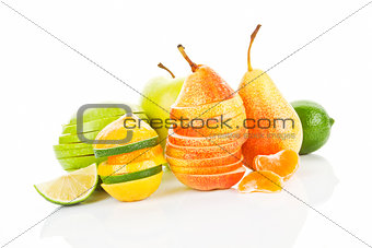 Delicious fresh fruit background.