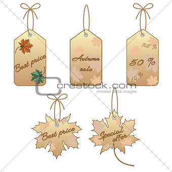 Maple leaf label set