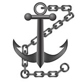 steel anchor on white background 